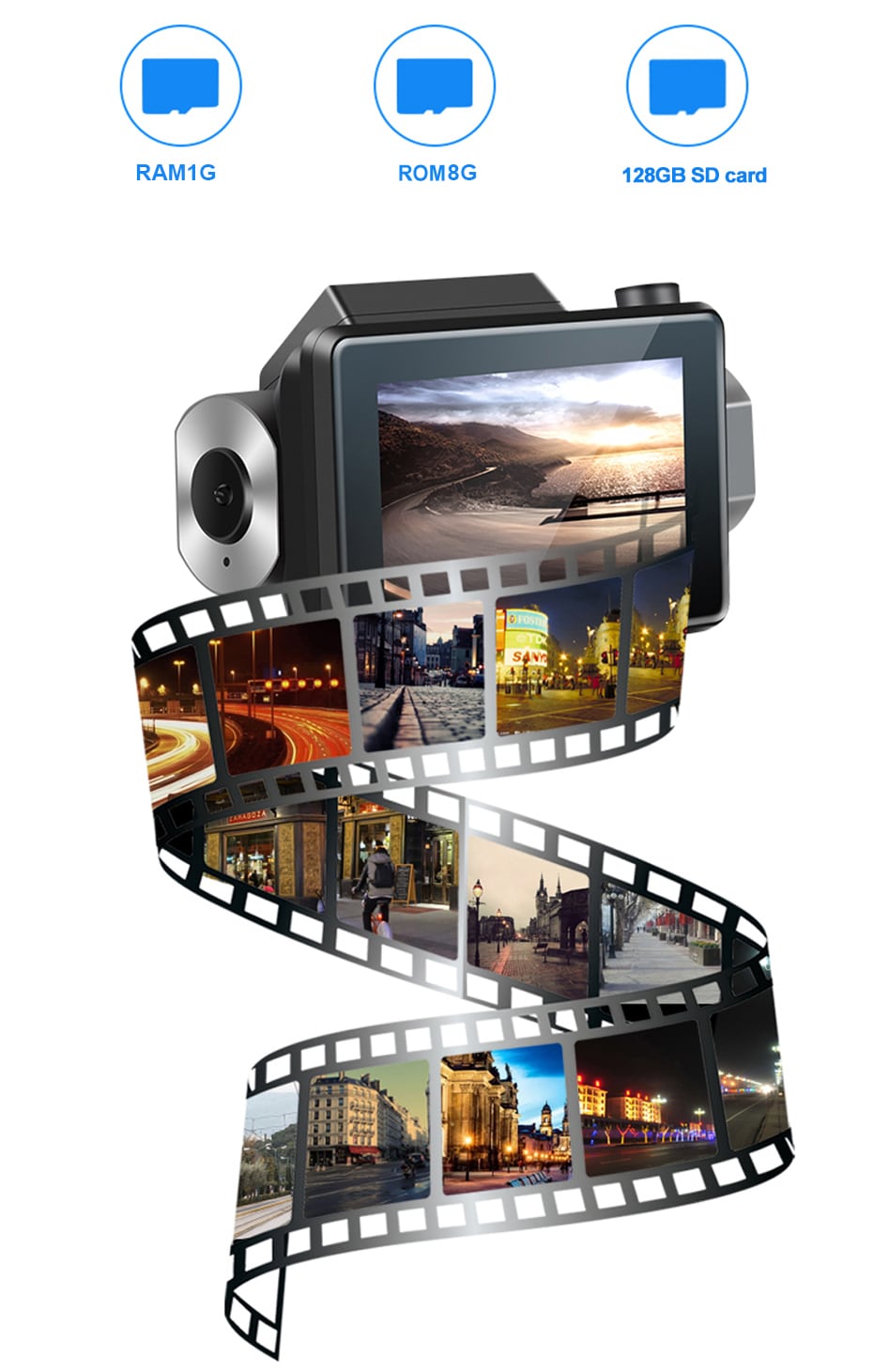 camera hành trình ô tô a8s có bộ nhớ cực khủng