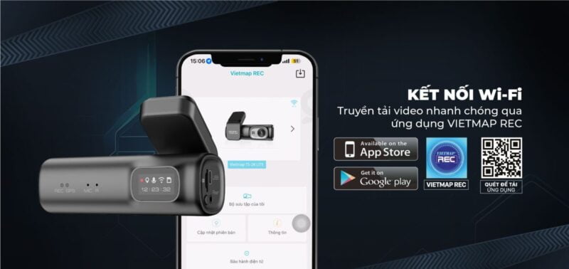 Camera Hành Trình Vietmap TS-2K Lite Ghi Hình Trước Sau