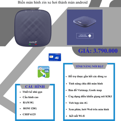 Android Box Carlinkit Tbox Plus QCM6125 Ram 8GB/128GB Chính Hãng