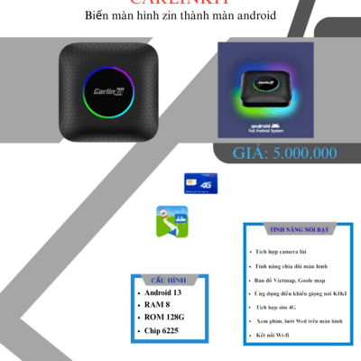 Android Box Carlinkit Tbox Ambient QCM6225 Ram 8GB/128GB Hot Nhất Hiện Nay