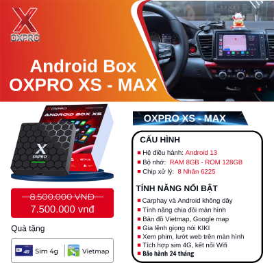 Android Box Ô Tô OXPRO XS - MAX